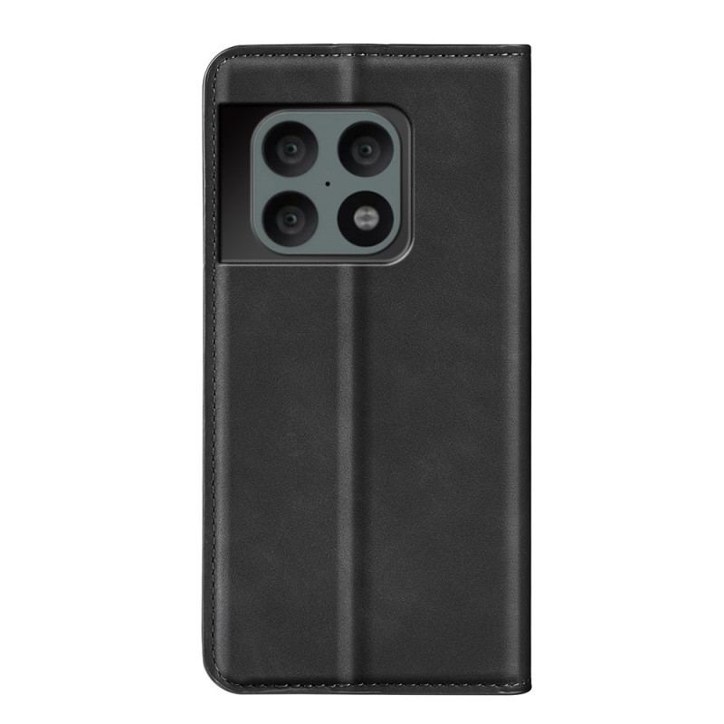 Capa De Celular Para OnePlus 10 Pro 5G Flip Efeito Couro Macio Seda