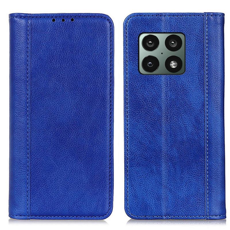 Capa De Celular Para OnePlus 10 Pro 5G Flip Versão Colorida Couro Lichia