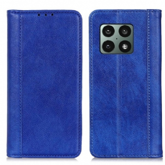 Capa De Celular Para OnePlus 10 Pro 5G Flip Versão Colorida Couro Lichia