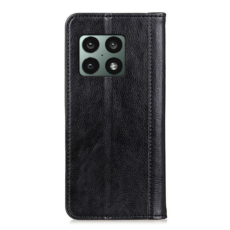 Capa De Celular Para OnePlus 10 Pro 5G Flip Versão Colorida Couro Lichia