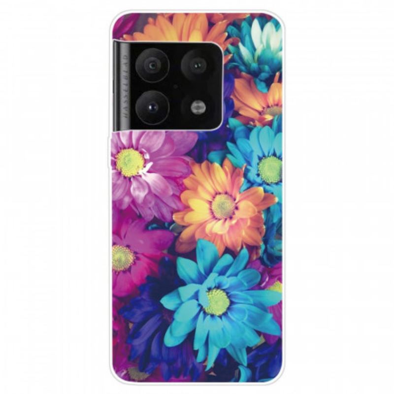 Capa De Celular Para OnePlus 10 Pro 5G Margaridas Coloridas