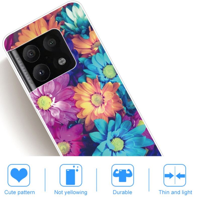 Capa De Celular Para OnePlus 10 Pro 5G Margaridas Coloridas