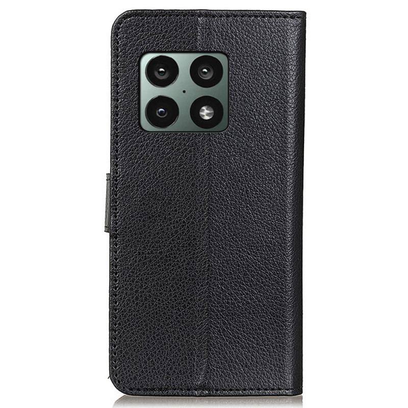 Capa De Couro Para OnePlus 10 Pro 5G Tradicionalmente Lichia