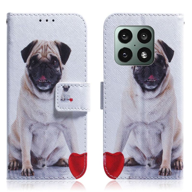 Capa Flip Para OnePlus 10 Pro 5G Cachorro Pug