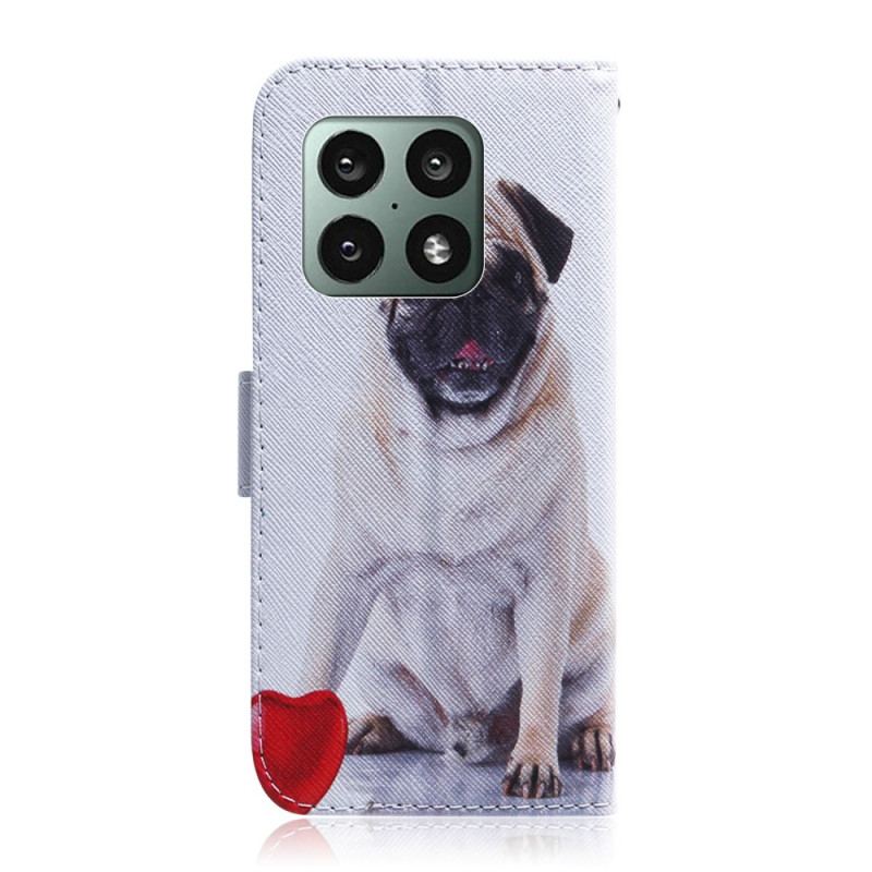 Capa Flip Para OnePlus 10 Pro 5G Cachorro Pug