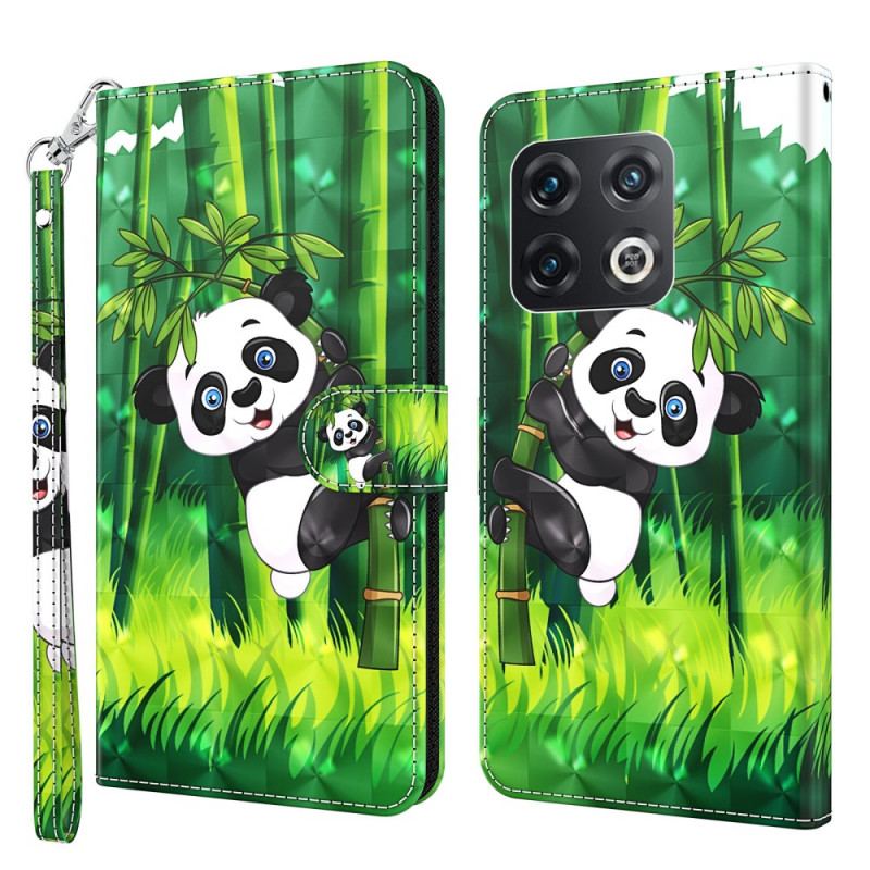 Capa Flip Para OnePlus 10 Pro 5G De Cordão Strappy Panda