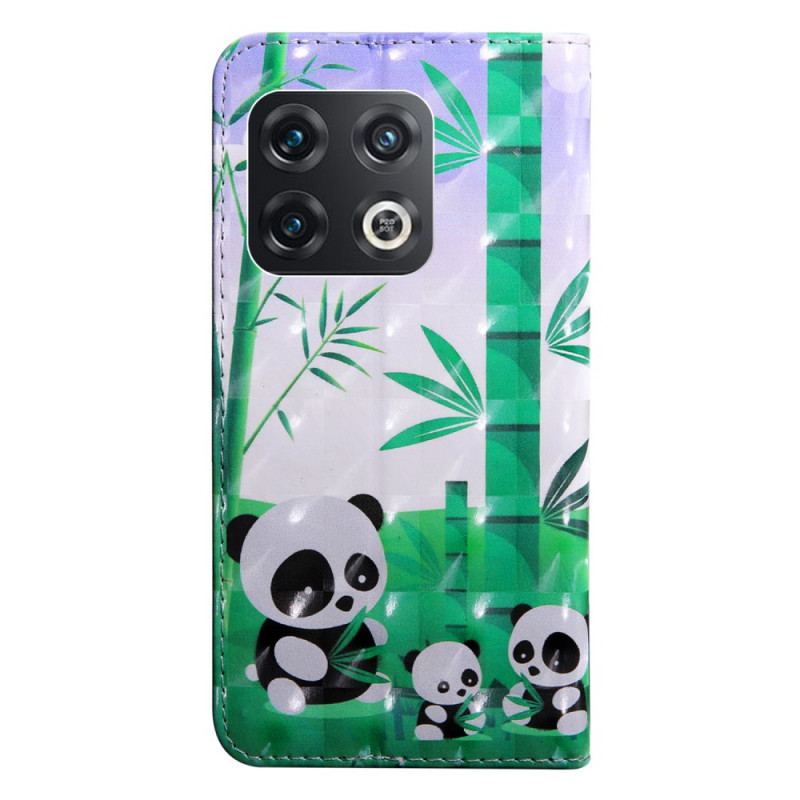 Capa Flip Para OnePlus 10 Pro 5G De Cordão Tangas Pandas