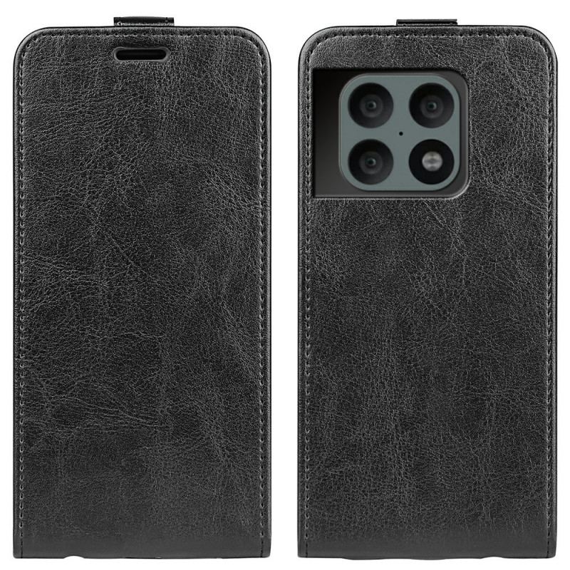 Capa Flip Para OnePlus 10 Pro 5G De Couro Efeito De Couro Com Aba Vertical