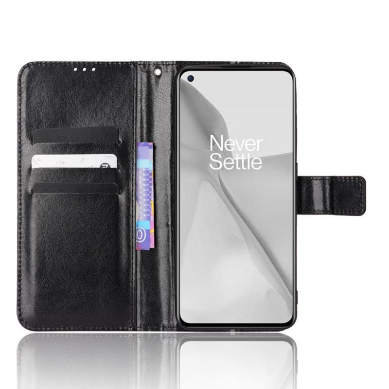 Capa Flip Para OnePlus 10 Pro 5G Couro Falso Chamativo