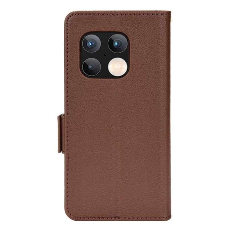 Capa Flip Para OnePlus 10 Pro 5G De Couro Flap Double Litchi Novas Cores