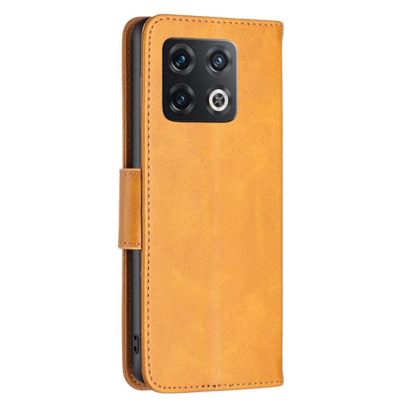 Capa Flip Para OnePlus 10 Pro 5G Couro Liso