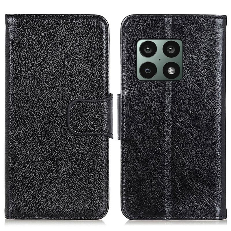 Capa Flip Para OnePlus 10 Pro 5G Couro Napa Rachado