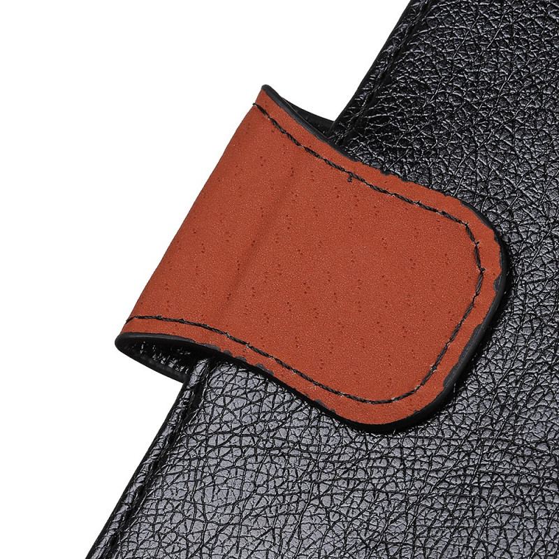 Capa Flip Para OnePlus 10 Pro 5G Couro Napa Rachado