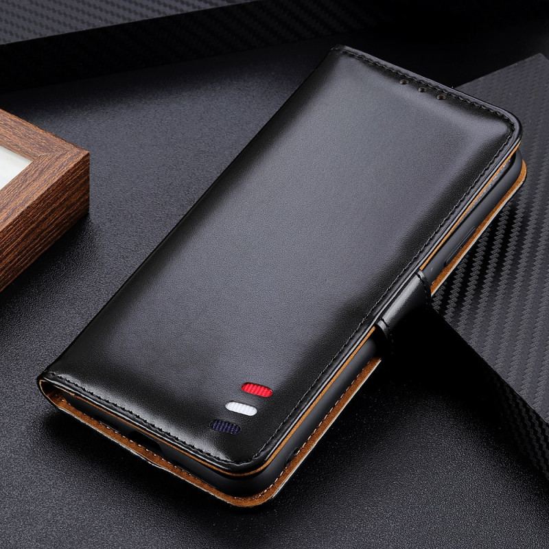 Capa Flip Para OnePlus 10 Pro 5G Efeito Couro Tricolor