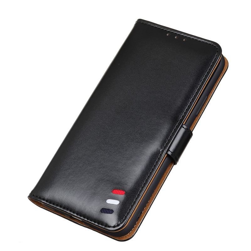 Capa Flip Para OnePlus 10 Pro 5G Efeito Couro Tricolor