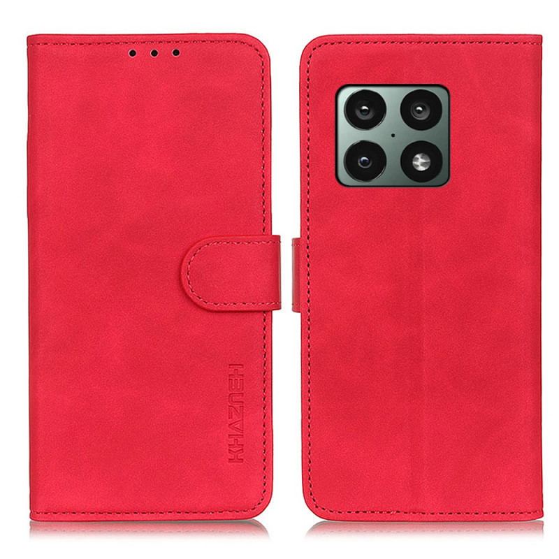 Capa Flip Para OnePlus 10 Pro 5G Efeito Couro Vintage Fosco Khazneh