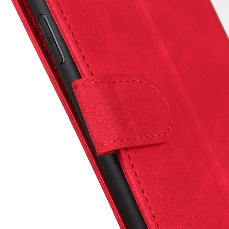 Capa Flip Para OnePlus 10 Pro 5G Efeito Couro Vintage Fosco Khazneh