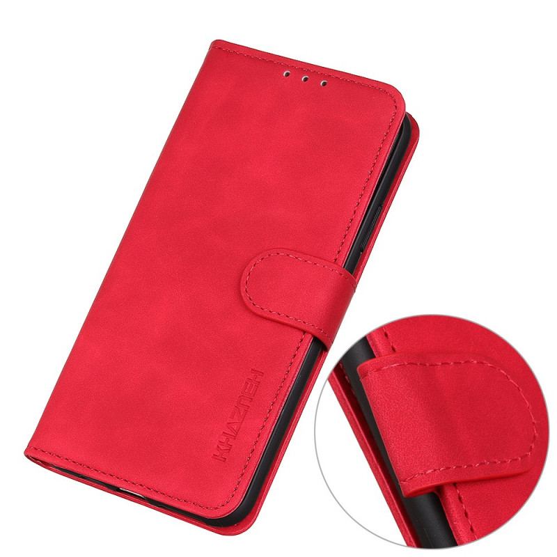 Capa Flip Para OnePlus 10 Pro 5G Efeito Couro Vintage Fosco Khazneh