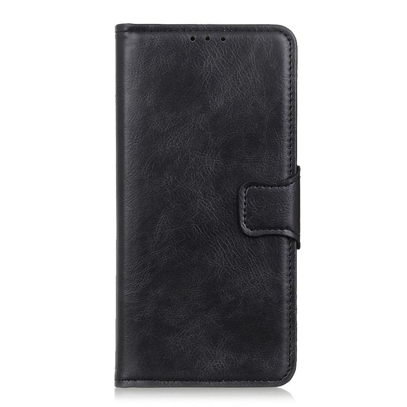 Capa Flip Para OnePlus 10 Pro 5G Fecho Reversível Efeito Couro