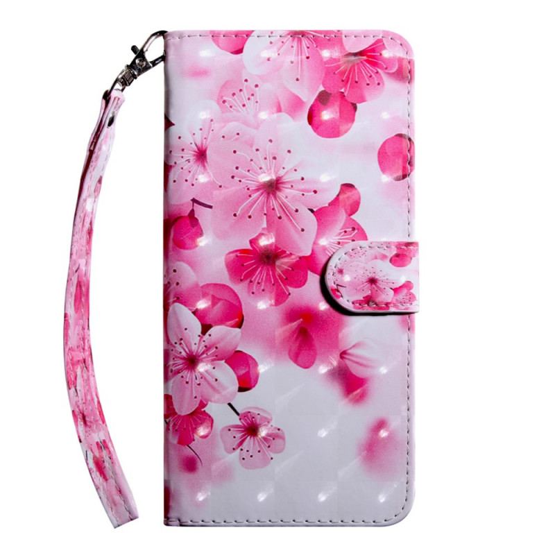 Capa Flip Para OnePlus 10 Pro 5G Floral Com Alça