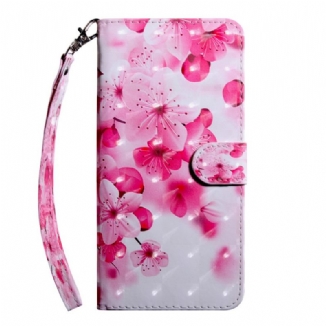 Capa Flip Para OnePlus 10 Pro 5G Floral Com Alça