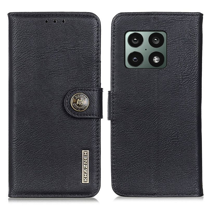 Capa Flip Para OnePlus 10 Pro 5G Imitação De Couro Khazneh