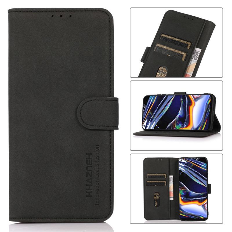 Capa Flip Para OnePlus 10 Pro 5G Khazneh Moda Efeito Couro