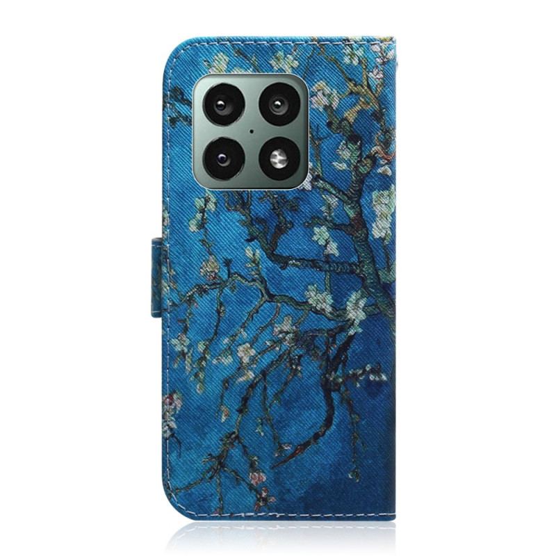 Capa Flip Para OnePlus 10 Pro 5G Ramo De Árvore Florido