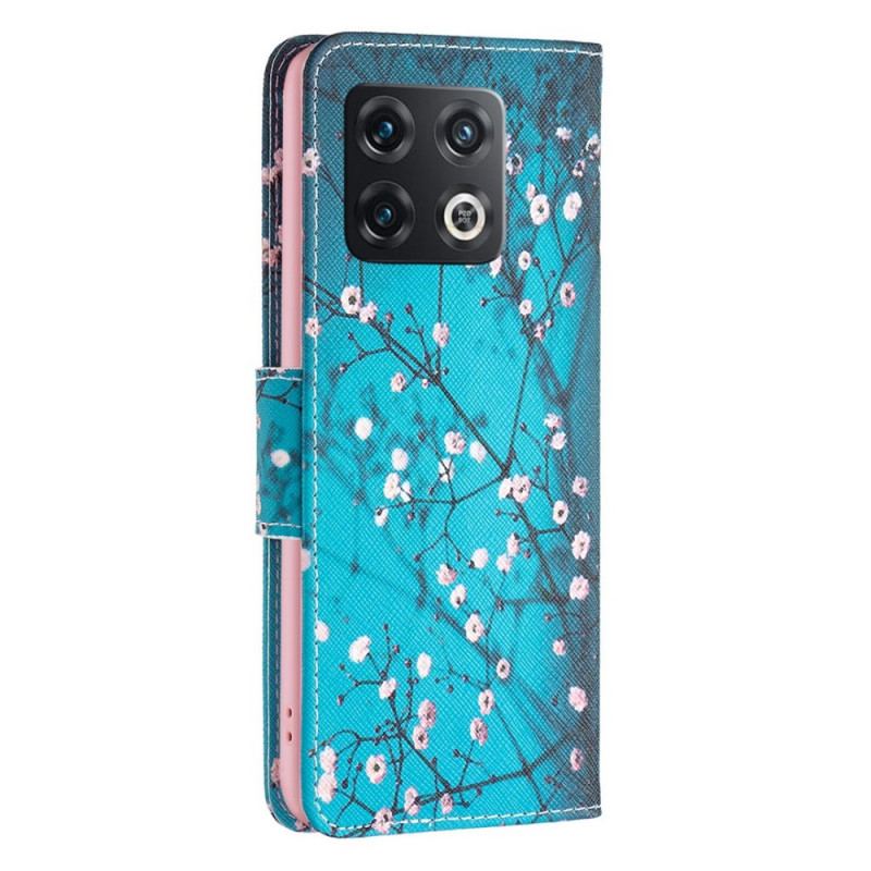 Capa Flip Para OnePlus 10 Pro 5G Ramos Floridos