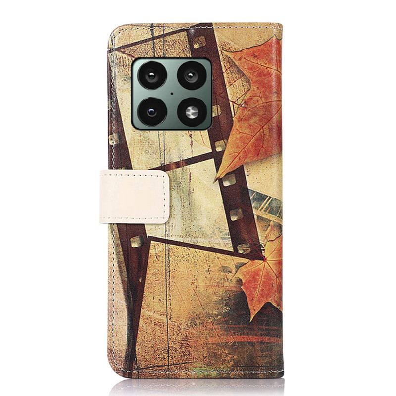 Capa Flip Para OnePlus 10 Pro 5G Torre Eiffel No Outono