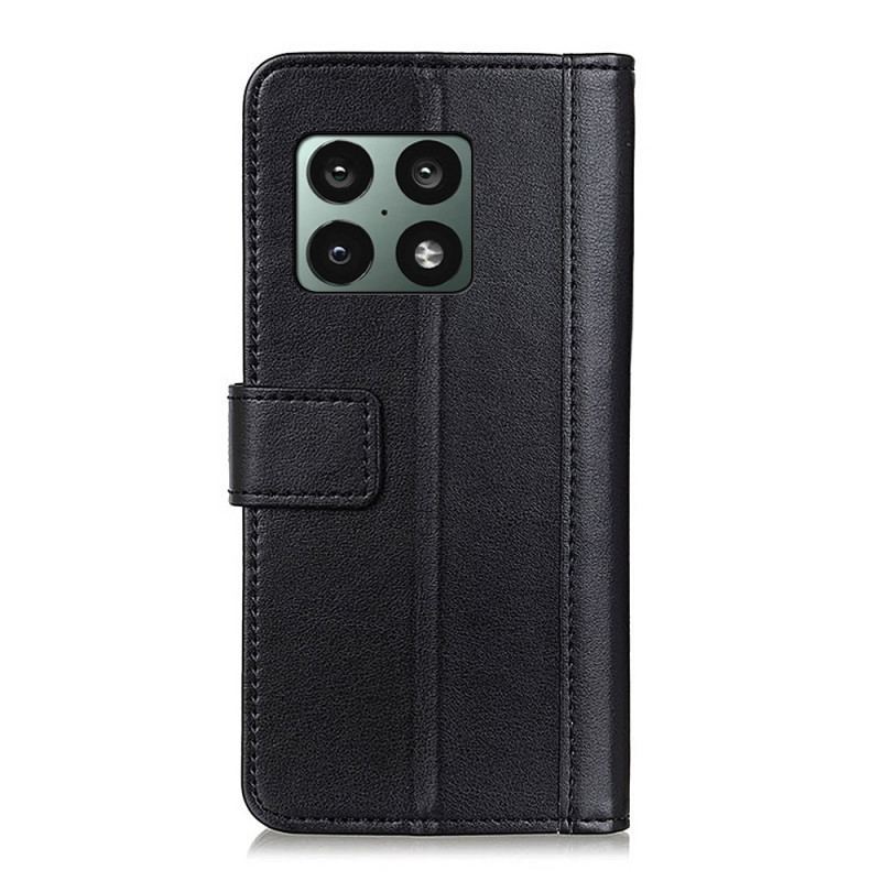 Capa Flip Para OnePlus 10 Pro 5G Versão Colorida Efeito Couro