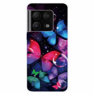 Capa Para OnePlus 10 Pro 5G Borboletas Flexíveis