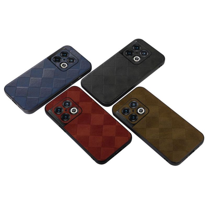 Capa Para OnePlus 10 Pro 5G Design Tecido De Couro Falso