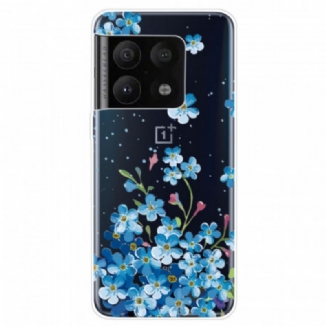 Capa Para OnePlus 10 Pro 5G Flores Azuis