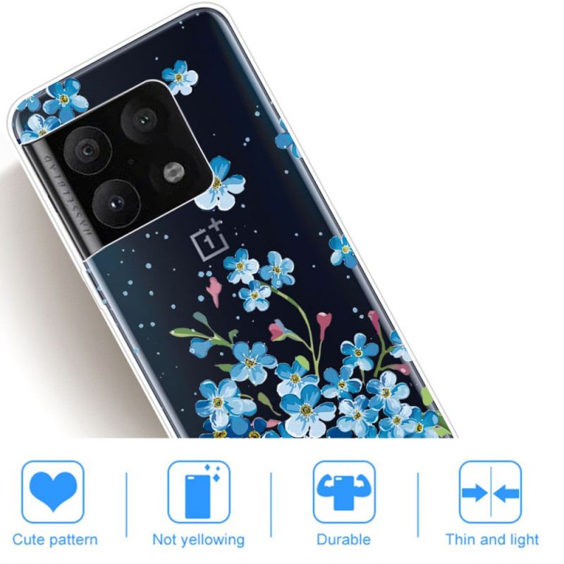 Capa Para OnePlus 10 Pro 5G Flores Azuis