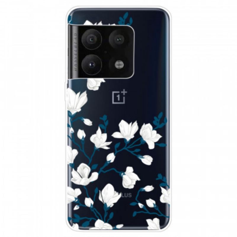 Capa Para OnePlus 10 Pro 5G Flores Brancas