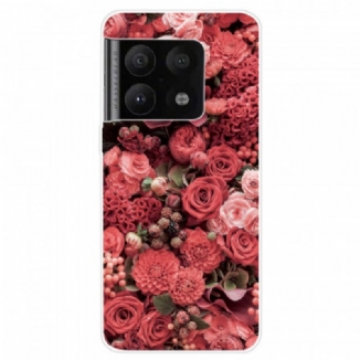 Capa Para OnePlus 10 Pro 5G Flores Cor De Rosa