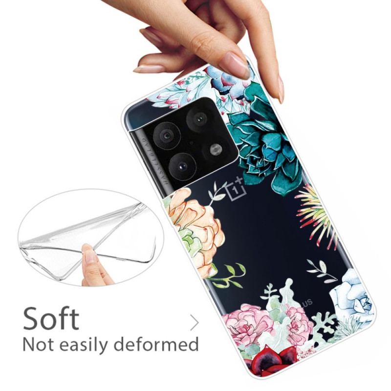 Capa Para OnePlus 10 Pro 5G Flores Em Aquarela Sem Costura