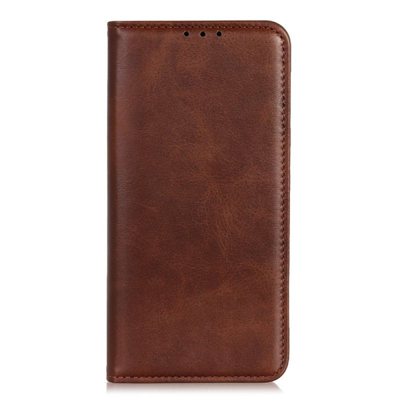 Capa De Celular Para Poco X5 5G Flip Clássico Couro Rachado