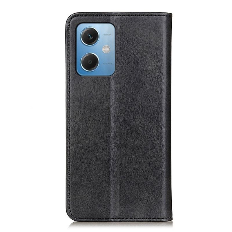 Capa De Celular Para Poco X5 5G Flip Clássico Couro Rachado