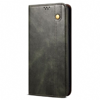 Capa De Celular Para Poco X5 5G Flip Couro Sintético Encerado