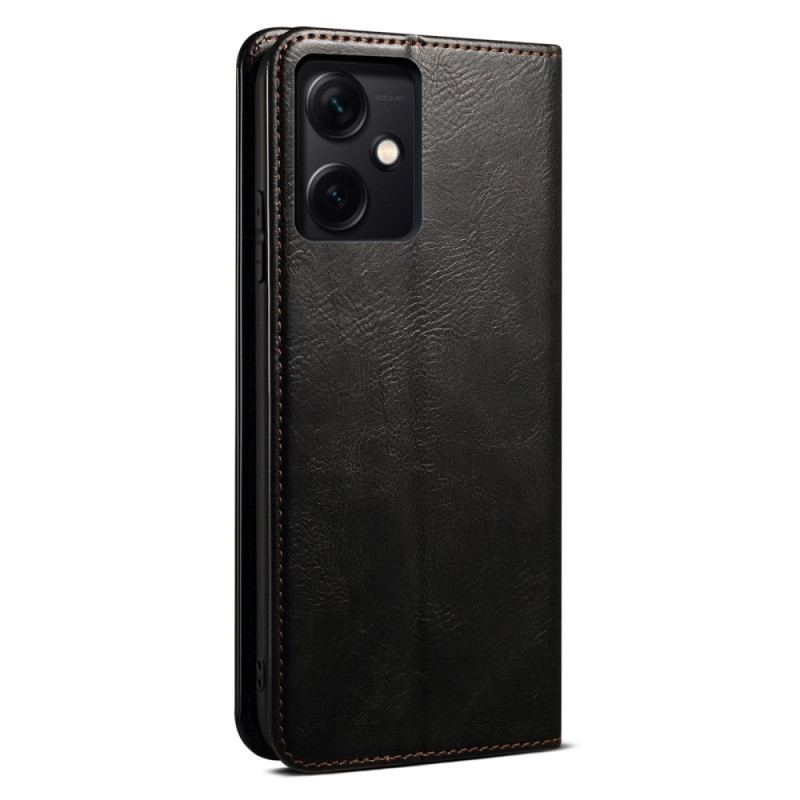 Capa De Celular Para Poco X5 5G Flip Couro Sintético Encerado