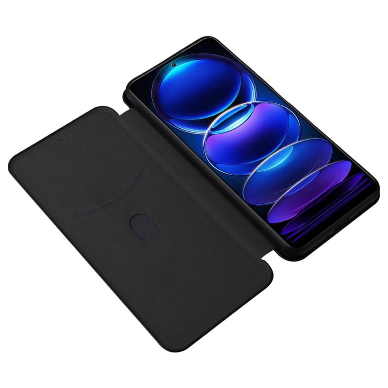 Capa De Celular Para Poco X5 5G Flip Fibra De Carbono