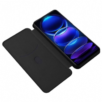 Capa De Celular Para Poco X5 5G Flip Fibra De Carbono