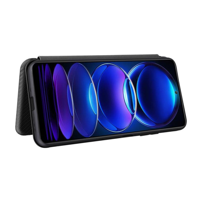 Capa De Celular Para Poco X5 5G Flip Fibra De Carbono