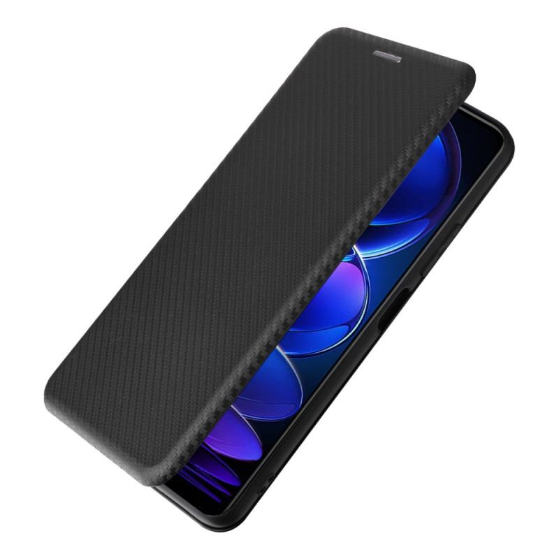 Capa De Celular Para Poco X5 5G Flip Fibra De Carbono