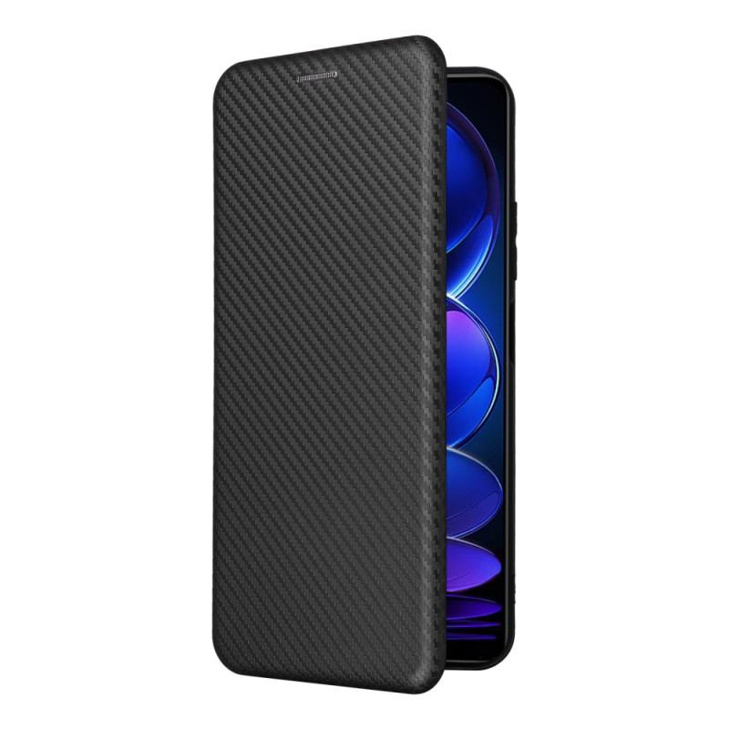 Capa De Celular Para Poco X5 5G Flip Fibra De Carbono