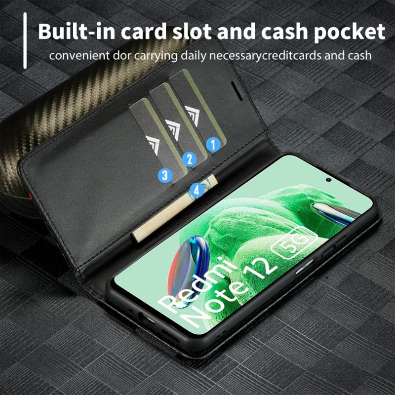 Capa De Celular Para Poco X5 5G Flip Fibra De Carbono Lc.imeeke