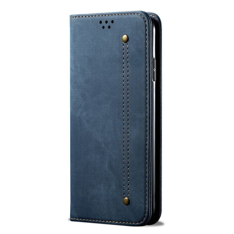 Capa De Celular Para Poco X5 5G Flip Tecido Jeans