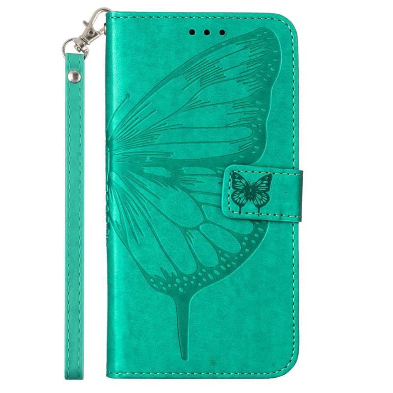 Capa De Couro Para Poco X5 5G Borboleta Floral